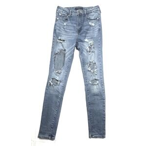 AÉROPOSTALE Super High Rise Jegging Women's Size 8 Distressed Ripped Denim